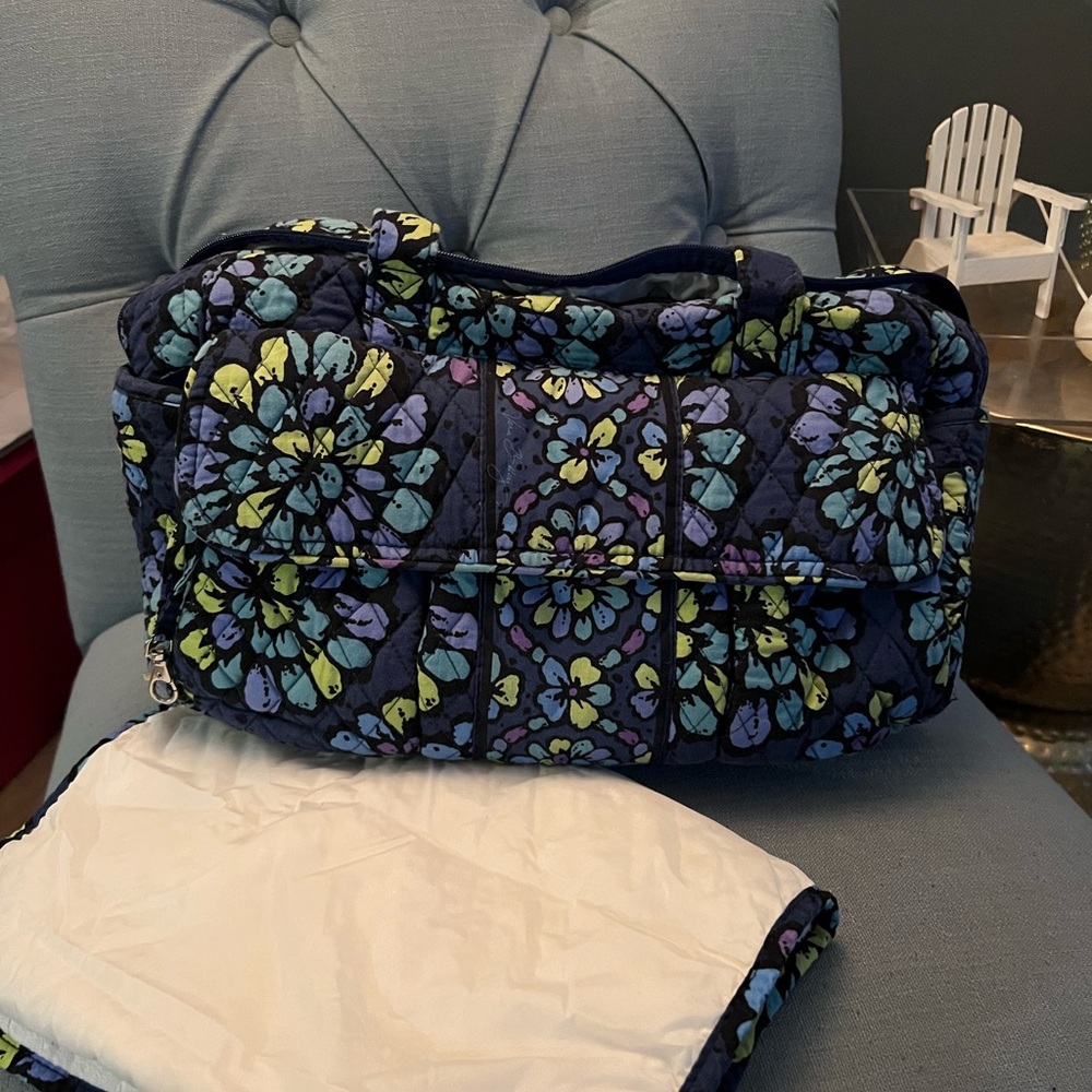 Vera Bradley diaper bag with changing pad